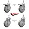 Service Caster 6 Inch Gray Polyurethane Swivel 10mm Stem Caster Total Lock Brake SCC, 2PK SCC-TSTTL20S614-PPUB-M1015-2-S-2 - alternate 4